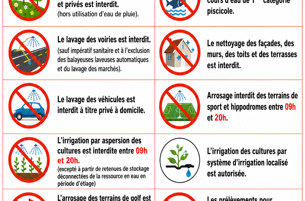 ARRÊTÉ PRÉFECTORAL ALERTE SÉCHERESSE RENFORCÉE